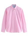 Рубашка Slim Fit на пуговицах Next, светло-розовый - фото