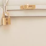 Сумка Kelly 25 Epsom 12 Nata White HERMES - фото 7