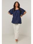 Блузка Curvy Lady, темно-синий - фото 5