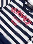 Versace Kids платье в полоску, синий - фото 3