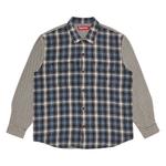 Рубашка Supreme Houndstooth Plaid Flannel 'Navy', синий - фото