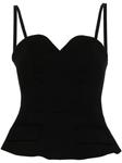 Karl Lagerfeld топ-корсет с расклешенным подолом, черный - фото