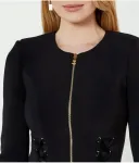 Блейзер Slim fit Elisabetta Franchi, черный - фото 4