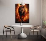 Картина на холсте Hustling Sharks Fire Wolf III, оранжевый - фото 2