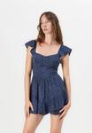 Платье Hollister Co. FLUTTER SLEEVE PINCH BUST MINI SKORT DRESS, Blue/Dark Blue - фото 4