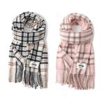 Jeep Вязаный шарф унисекс, 2 Pack (Light Pink+White/Black) - фото