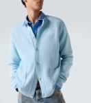 Вышитый шерстяной кардиган Acne Studios, Ice Blue - фото 5