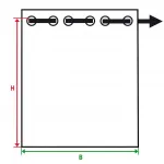 Штора B-Holmsund с люверсами, 1 шт. Wirth, Eisblau - фото 7