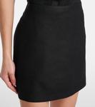 Мини-юбка из льна с добавками SIR, черный - фото 4