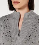 Бомбейский свитер Loose fit Pinko, серый - фото 4