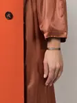 Браслет-кафф с логотипом MAISON MARGIELA, серебяный - фото 2