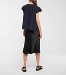 Льняной топ Ирен Velvet, темно-синий - фото 3