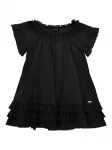 Платье с оборками Monnalisa, черный - фото 4