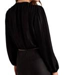 Эластичный топ со сборками черного цвета Bella Dahl - фото 2