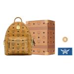 Stark Classic Pattern Canvas With Nappa Leather Backpack Mini Women's Cognac MCM, basic set (bag+dust bag) - фото 5