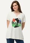 Футболка с принтом DOG SHORT SLEEVE SPLIT NECK GRAPHIC  Ulla Popken, белый - фото 4