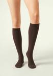 Носки Calzedonia Knee high socks, Brown/Brown - фото
