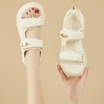 Стильная босоножка на каблуке 6 см женская DAPHNE, экрю - фото 6