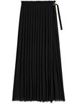 AMI Paris длинная плиссированная юбка, черный - фото