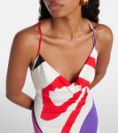 Мини-платье с принтом Marmo Pucci, Bianco/Rosso - фото 4