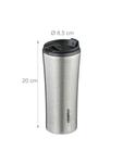 Термокружка серебристо-черная - 400 мл relaxdays - фото 4