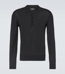 Шерстяной свитер-поло Tom Ford, черный - фото