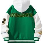 Бейсбольная куртка унисекс Doraemon, Черный (пуховик) - фото 13