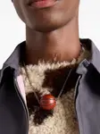 Ожерелье с подвеской в виде баскетбольного мяча Prada, коричневый - фото 2