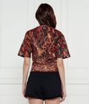 Блуза женская Just Cavalli с принтом и сборкой спереди, мультиколор - фото 3