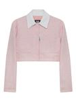 GCDS твидовый пиджак, розовый - фото