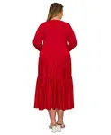 Платье-миди Eliana Plus Size с ярусами L I V D, красный - фото 2