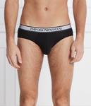 Трусы мужские Emporio Armani брифы с логотипом бренда 3 шт, черный - фото 2