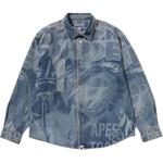 A BATHING APE Рубашка Fw25 мужская синяя - фото