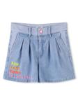 Billieblush джинсовые шорты со складками, синий - фото
