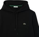 Lacoste мужская худи из неворсового флиса, Black - фото 6
