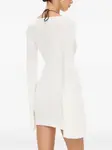 Платье мини в рубчик KOROBEYNIKOV, белый - фото 5