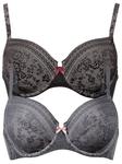 Бюстгальтер с косточками Anita 2er Pack Bügel BH Fleur, цвет Schwarz anthrazit - фото