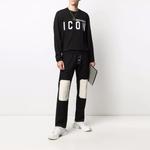 Свитер с жаккардовым узором DSQUARED 2, черный - фото 4