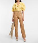 Блузка из шелка и хлопка Catalia Isabel Marant, Light Yellow - фото 2