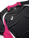 Мужская волейбольная футболка ASICS XW1325 с коротким рукавом, черный/розовый - фото 4