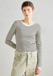 Топ Marc O'Polo CREW NECK STRIPED, Black - фото