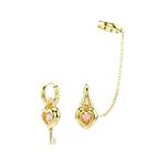 Серьги в форме сердца Swarovski, розовый - фото 5