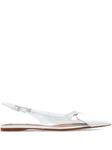 Alaïa балетки из кожи с сердечками, белый - фото