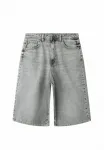 Широкие джинсовые шорты Two Soon, Light Grey Denim - фото 3