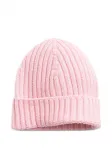 Шапка бини в рубчик Barrie, розовый - фото