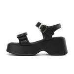 Сандалии с ремешком 7 см женские DAPHNE, Black - фото