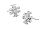Серьги Kira Stud TORY BURCH, серебро - фото 3