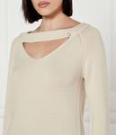 Шерстяное платье Liu Jo, бежевый - фото 4