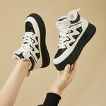 Кеды, скейтборд обувь женская высокая Daphne, бежевый - фото 11