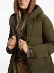Пальто на молнии с капюшоном WOOLRICH, зеленый - фото 4